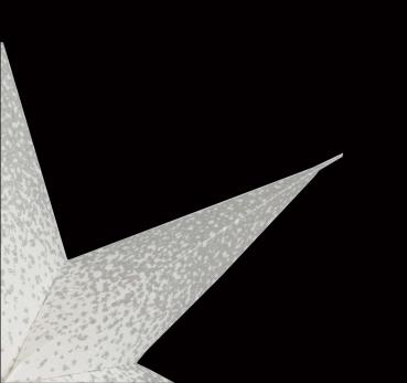 Baby Meteor Silvercrash white  - Foldable glowing Paperstar with 7 points, 40 cm